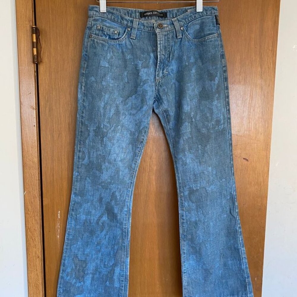 Vintage 90's Versace Cloudy Sky Jeans